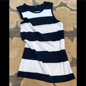 J. Crew blue/white striped 100% tank.